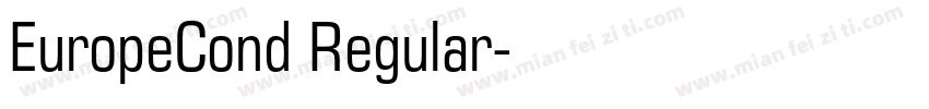 EuropeCond Regular字体转换